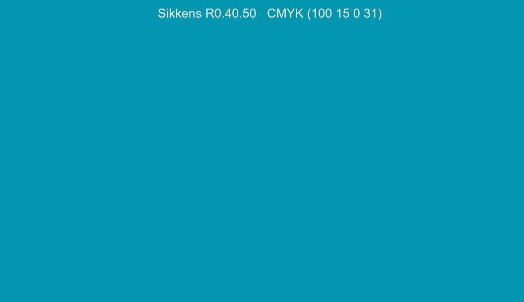 Color Sikkens R0.40.50 to CMYK (100 15 0 31) converter Color Sikkens R0.40.50 to CMYK (100 15 0 31) converter