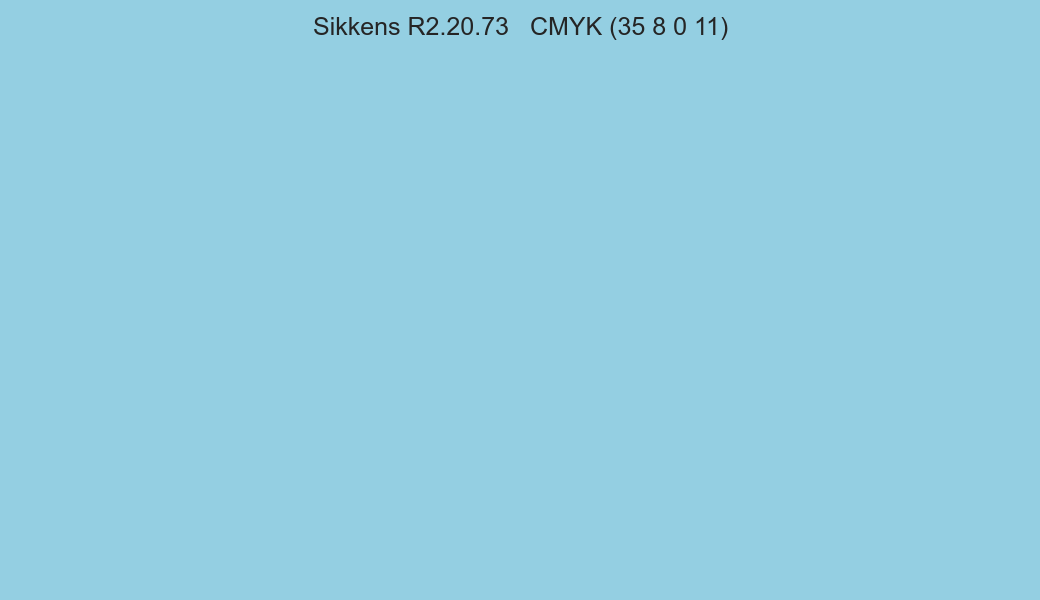 Color Sikkens R2.20.73 to CMYK (35 8 0 11) converter Color Sikkens R2.20.73 to CMYK (35 8 0 11) converter