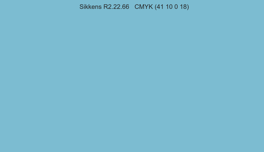 Color Sikkens R2.22.66 to CMYK (41 10 0 18) converter Color Sikkens R2.22.66 to CMYK (41 10 0 18) converter