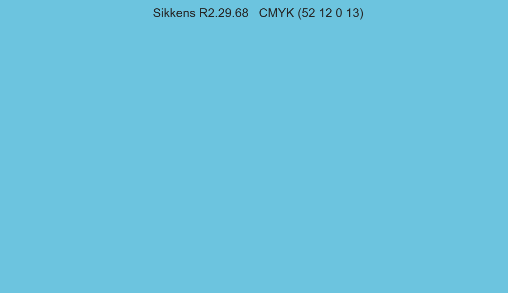 Color Sikkens R2.29.68 to CMYK (52 12 0 13) converter Color Sikkens R2.29.68 to CMYK (52 12 0 13) converter