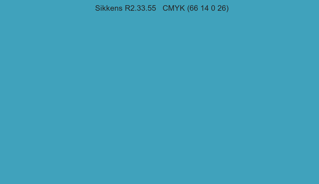 Color Sikkens R2.33.55 to CMYK (66 14 0 26) converter Color Sikkens R2.33.55 to CMYK (66 14 0 26) converter
