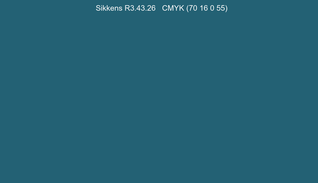 Color Sikkens R3.43.26 to CMYK (70 16 0 55) converter Color Sikkens R3.43.26 to CMYK (70 16 0 55) converter