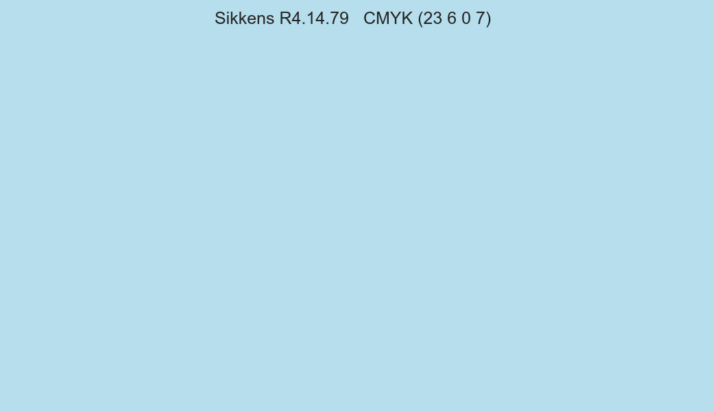 Color Sikkens R4.14.79 to CMYK (23 6 0 7) converter Color Sikkens R4.14.79 to CMYK (23 6 0 7) converter