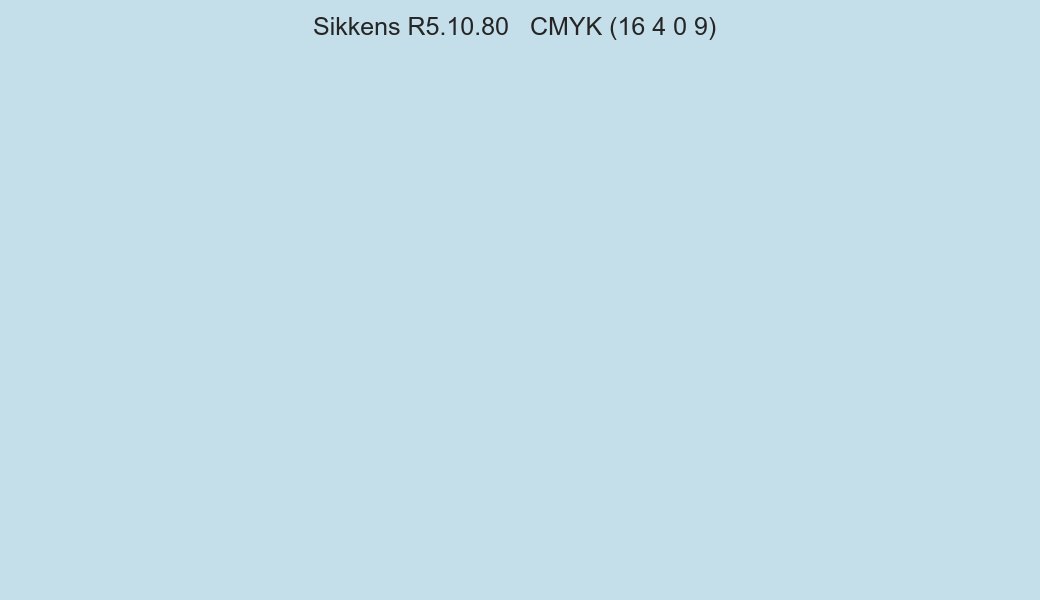 Color Sikkens R5.10.80 to CMYK (16 4 0 9) converter Color Sikkens R5.10.80 to CMYK (16 4 0 9) converter