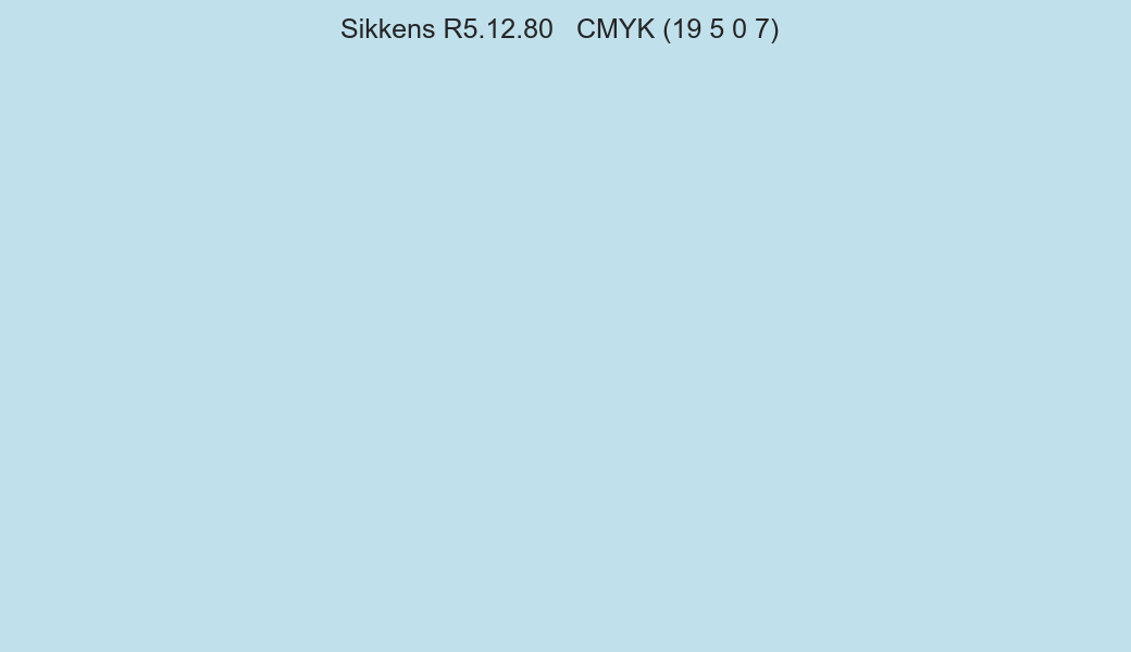 Color Sikkens R5.12.80 to CMYK (19 5 0 7) converter Color Sikkens R5.12.80 to CMYK (19 5 0 7) converter