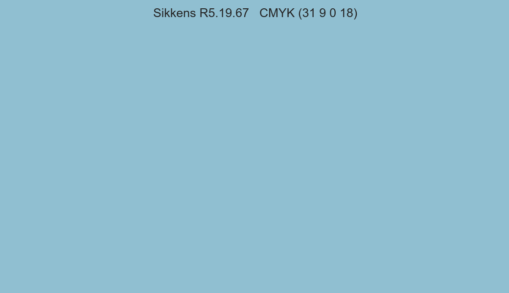 Color Sikkens R5.19.67 to CMYK (31 9 0 18) converter Color Sikkens R5.19.67 to CMYK (31 9 0 18) converter