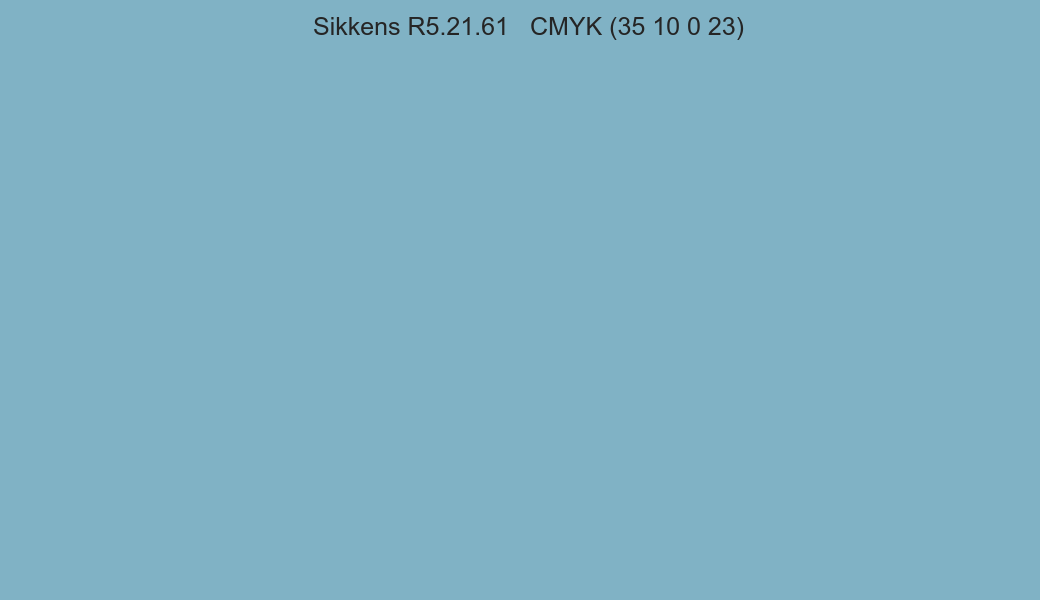 Color Sikkens R5.21.61 to CMYK (35 10 0 23) converter Color Sikkens R5.21.61 to CMYK (35 10 0 23) converter