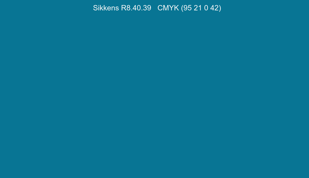 Color Sikkens R8.40.39 to CMYK (95 21 0 42) converter Color Sikkens R8.40.39 to CMYK (95 21 0 42) converter