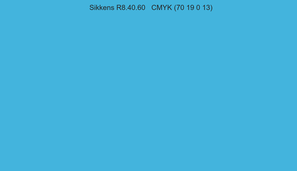 Color Sikkens R8.40.60 to CMYK (70 19 0 13) converter Color Sikkens R8.40.60 to CMYK (70 19 0 13) converter