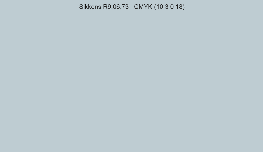 Color Sikkens R9.06.73 to CMYK (10 3 0 18) converter Color Sikkens R9.06.73 to CMYK (10 3 0 18) converter