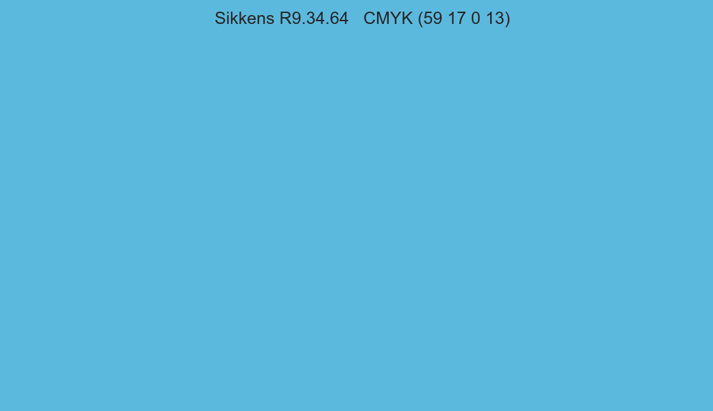 Color Sikkens R9.34.64 to CMYK (59 17 0 13) converter Color Sikkens R9.34.64 to CMYK (59 17 0 13) converter