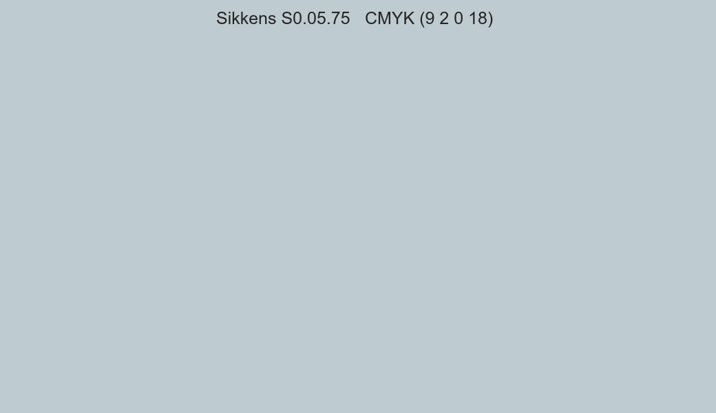 Color Sikkens S0.05.75 to CMYK (9 2 0 18) converter Color Sikkens S0.05.75 to CMYK (9 2 0 18) converter