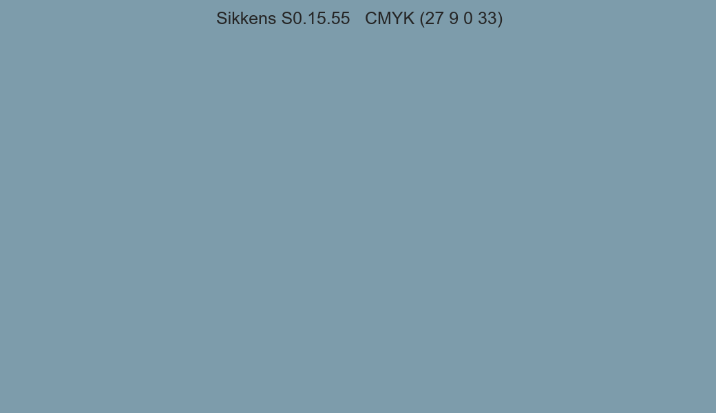Color Sikkens S0.15.55 to CMYK (27 9 0 33) converter Color Sikkens S0.15.55 to CMYK (27 9 0 33) converter