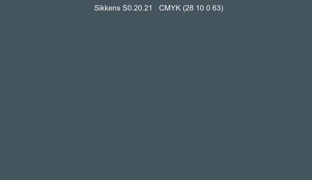 Color Sikkens S0.20.21 to CMYK (28 10 0 63) converter Color Sikkens S0.20.21 to CMYK (28 10 0 63) converter
