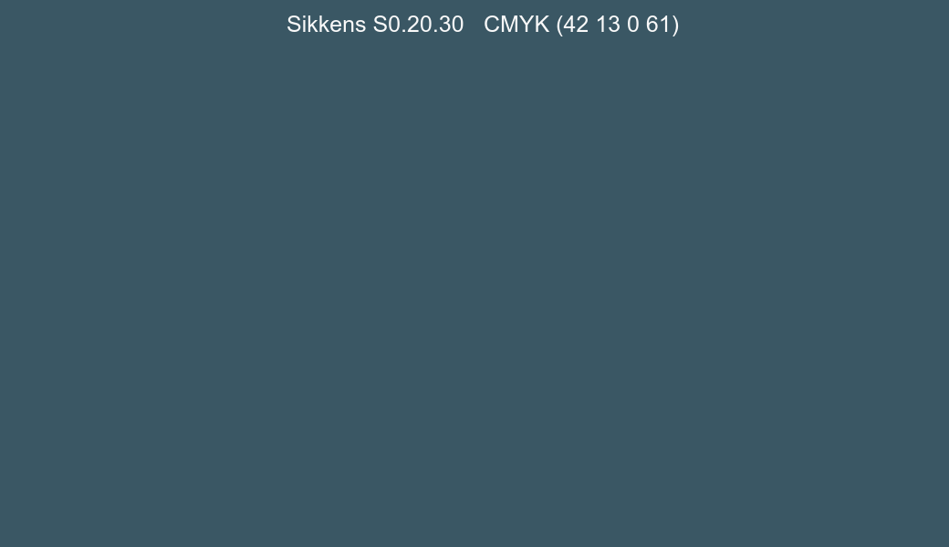 Color Sikkens S0.20.30 to CMYK (42 13 0 61) converter Color Sikkens S0.20.30 to CMYK (42 13 0 61) converter