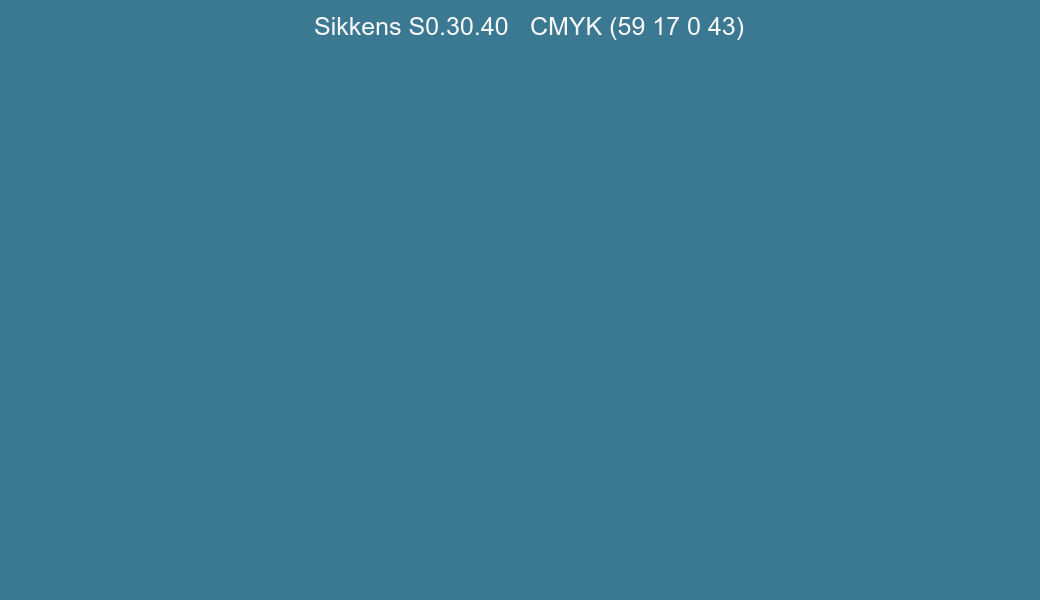 Color Sikkens S0.30.40 to CMYK (59 17 0 43) converter Color Sikkens S0.30.40 to CMYK (59 17 0 43) converter