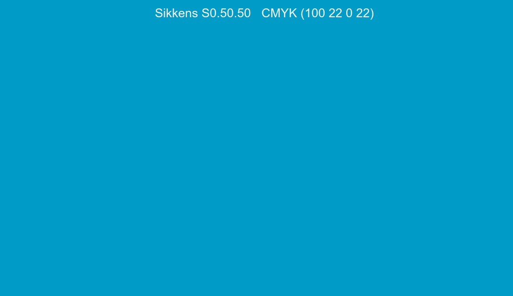 Color Sikkens S0.50.50 to CMYK (100 22 0 22) converter Color Sikkens S0.50.50 to CMYK (100 22 0 22) converter