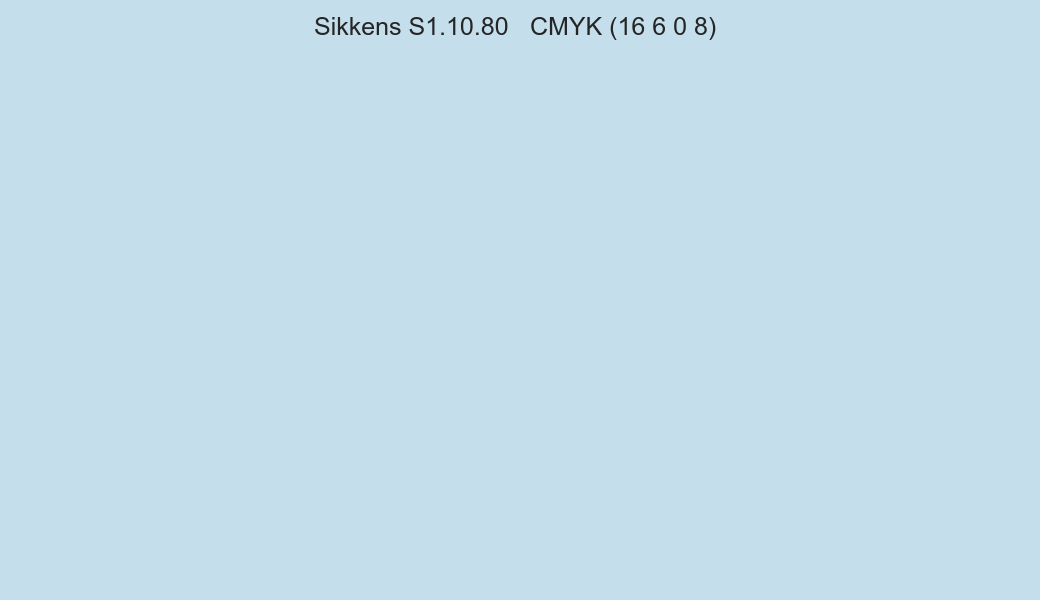 Color Sikkens S1.10.80 to CMYK (16 6 0 8) converter Color Sikkens S1.10.80 to CMYK (16 6 0 8) converter