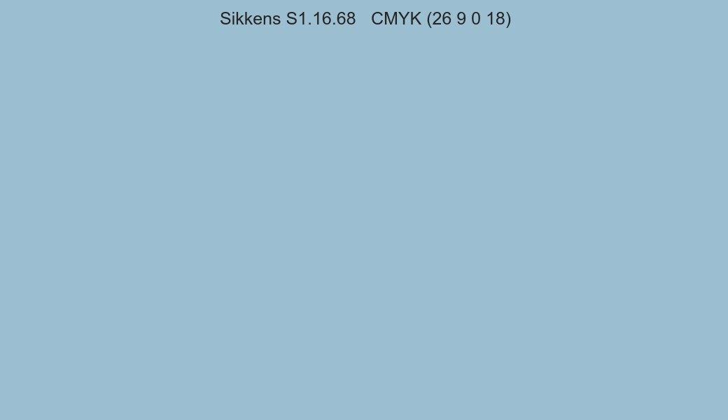 Color Sikkens S1.16.68 to CMYK (26 9 0 18) converter Color Sikkens S1.16.68 to CMYK (26 9 0 18) converter