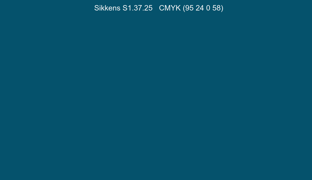 Color Sikkens S1.37.25 to CMYK (95 24 0 58) converter Color Sikkens S1.37.25 to CMYK (95 24 0 58) converter