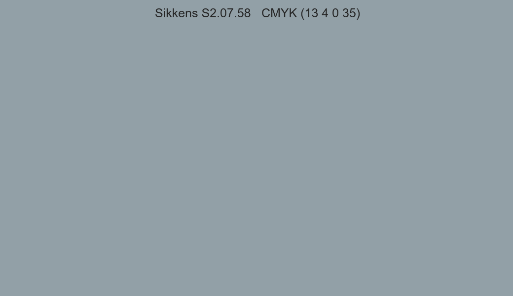 Color Sikkens S2.07.58 to CMYK (13 4 0 35) converter Color Sikkens S2.07.58 to CMYK (13 4 0 35) converter
