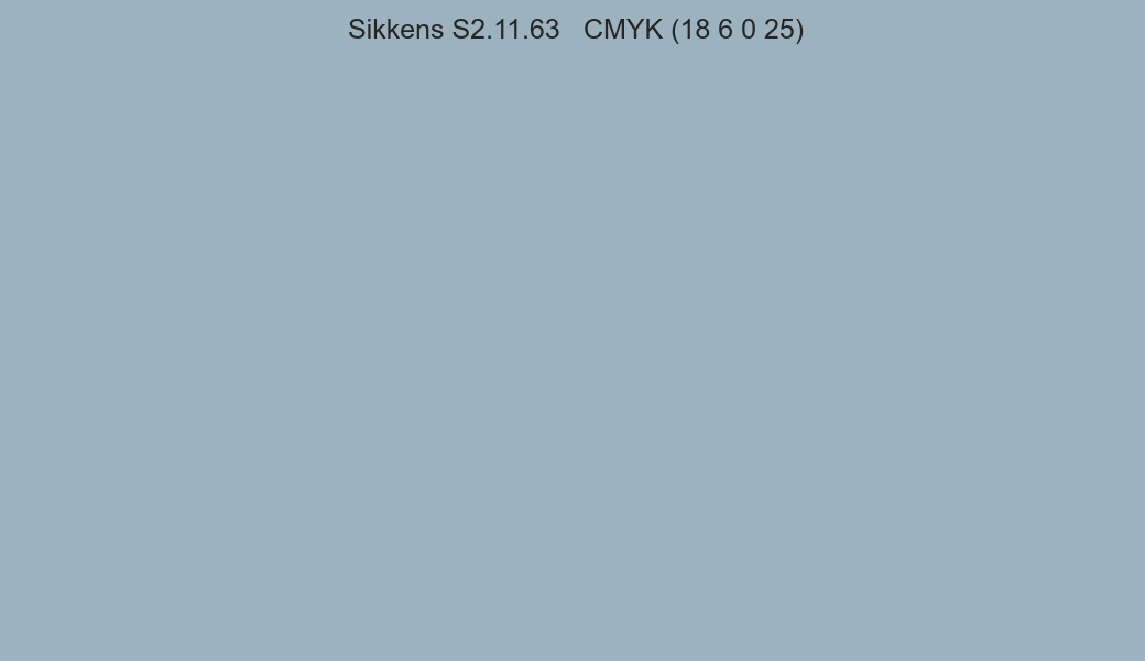 Color Sikkens S2.11.63 to CMYK (18 6 0 25) converter Color Sikkens S2.11.63 to CMYK (18 6 0 25) converter