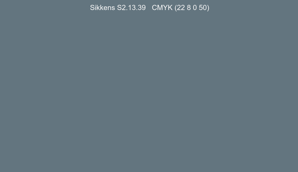 Color Sikkens S2.13.39 to CMYK (22 8 0 50) converter Color Sikkens S2.13.39 to CMYK (22 8 0 50) converter