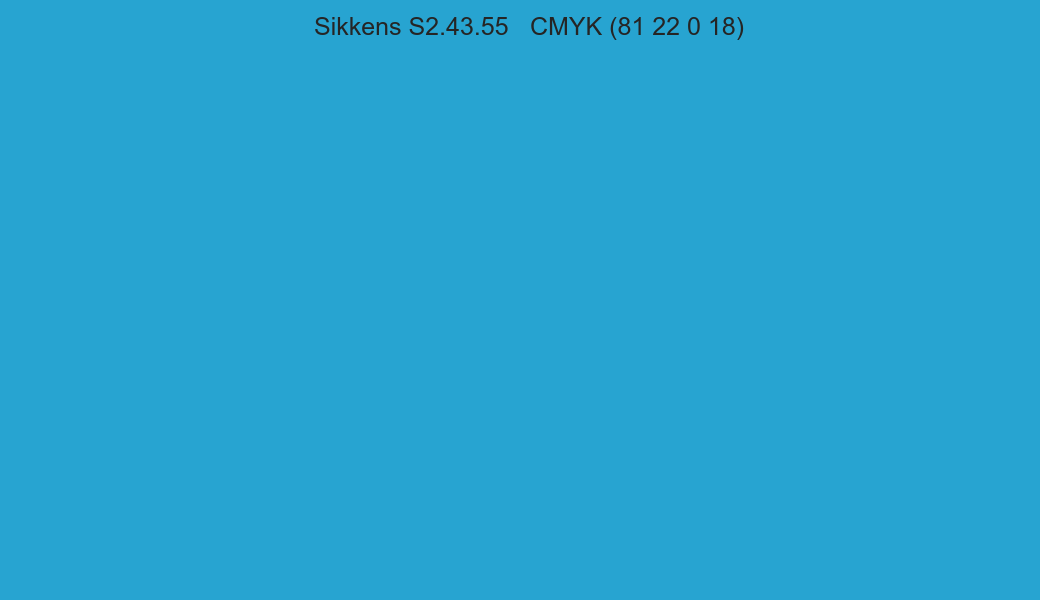 Color Sikkens S2.43.55 to CMYK (81 22 0 18) converter Color Sikkens S2.43.55 to CMYK (81 22 0 18) converter