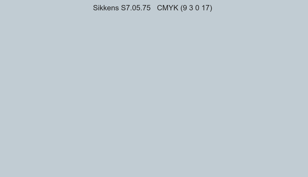 Color Sikkens S7.05.75 to CMYK (9 3 0 17) converter Color Sikkens S7.05.75 to CMYK (9 3 0 17) converter