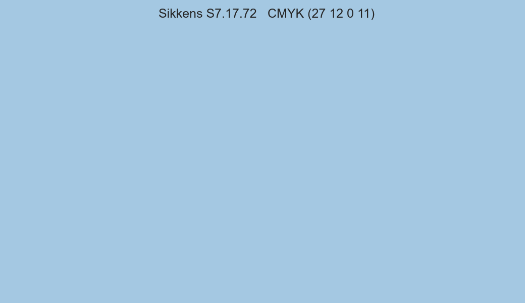 Color Sikkens S7.17.72 to CMYK (27 12 0 11) converter Color Sikkens S7.17.72 to CMYK (27 12 0 11) converter