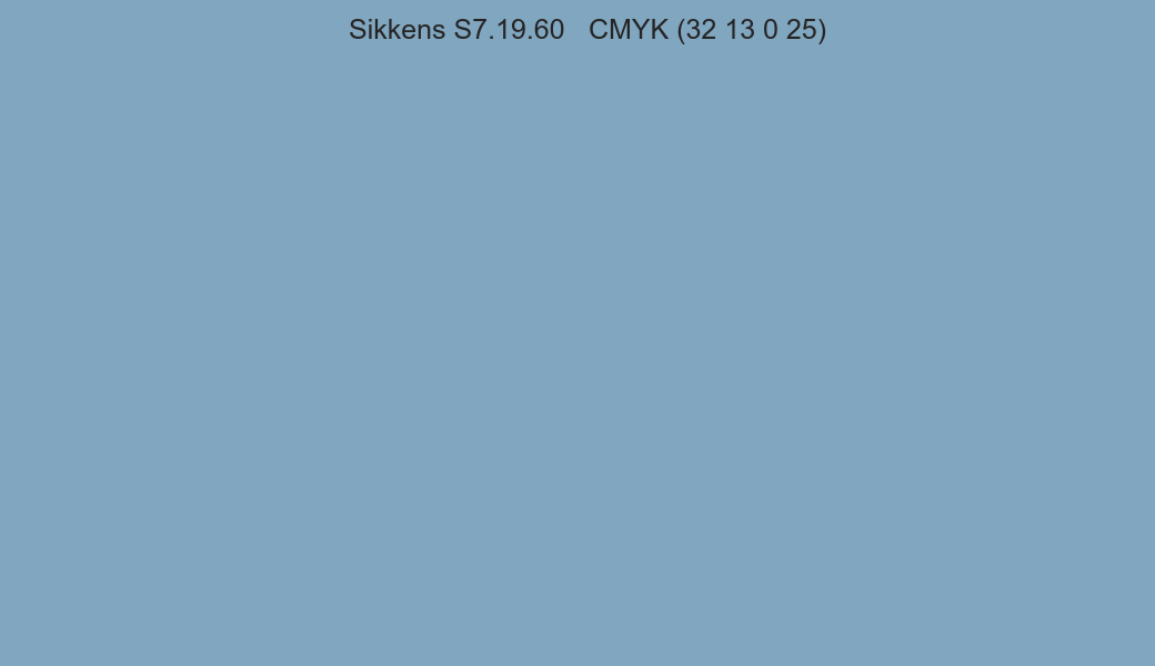 Color Sikkens S7.19.60 to CMYK (32 13 0 25) converter Color Sikkens S7.19.60 to CMYK (32 13 0 25) converter