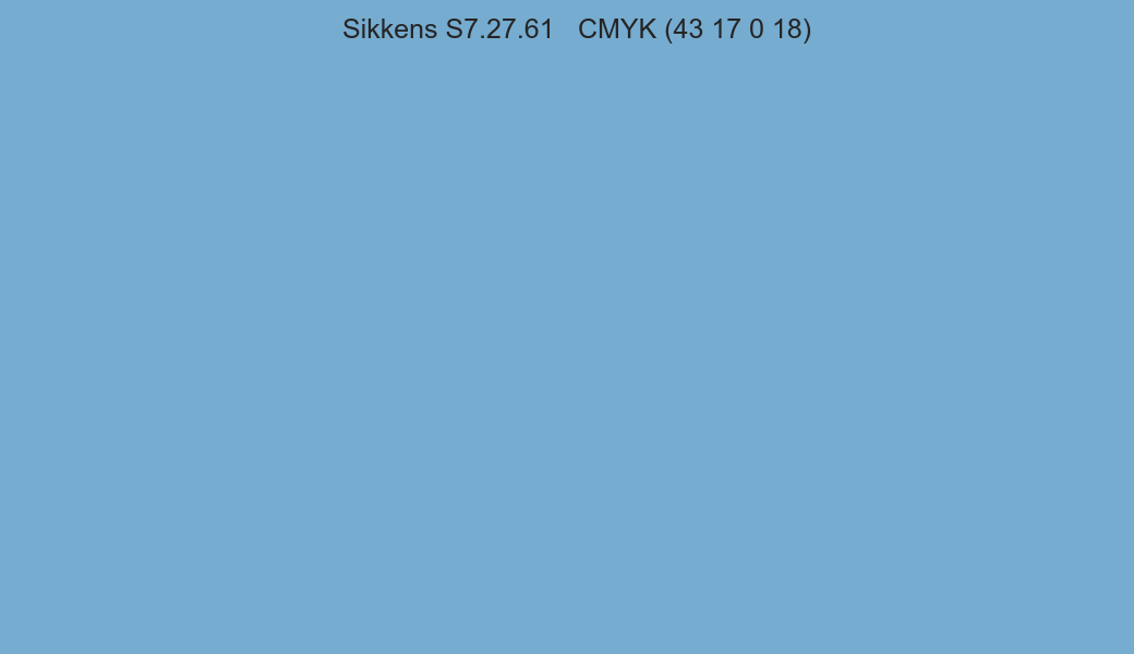Color Sikkens S7.27.61 to CMYK (43 17 0 18) converter Color Sikkens S7.27.61 to CMYK (43 17 0 18) converter