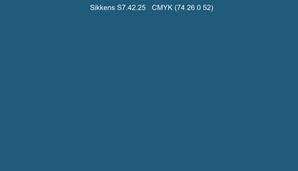Color Sikkens S7.42.25 to CMYK (74 26 0 52) converter Color Sikkens S7.42.25 to CMYK (74 26 0 52) converter