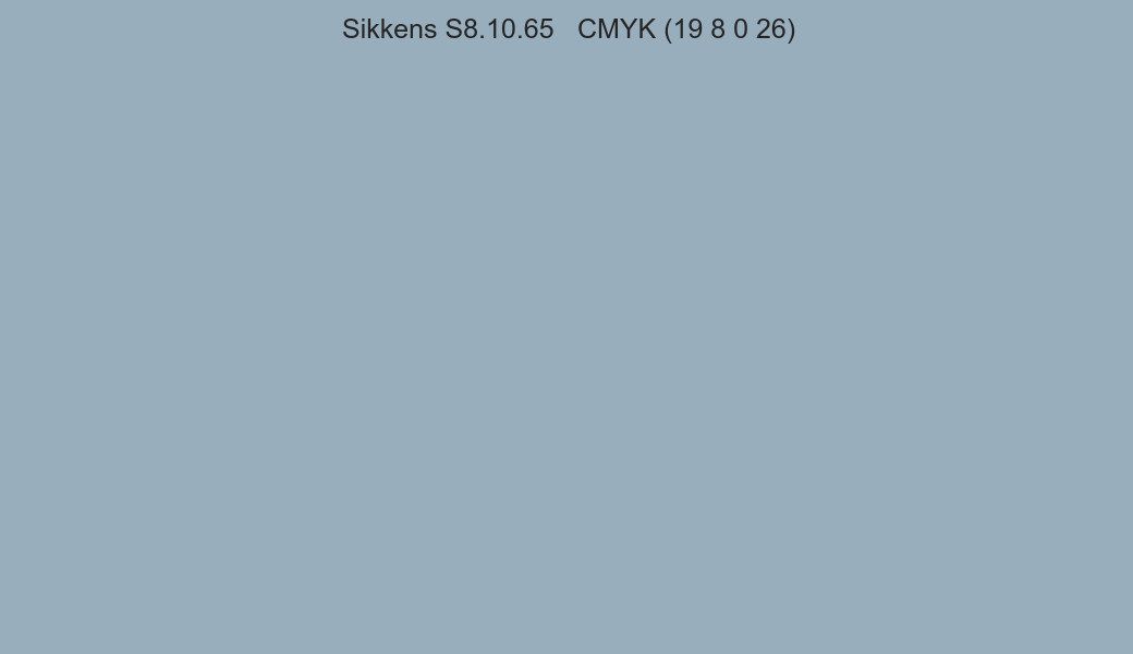Color Sikkens S8.10.65 to CMYK (19 8 0 26) converter Color Sikkens S8.10.65 to CMYK (19 8 0 26) converter