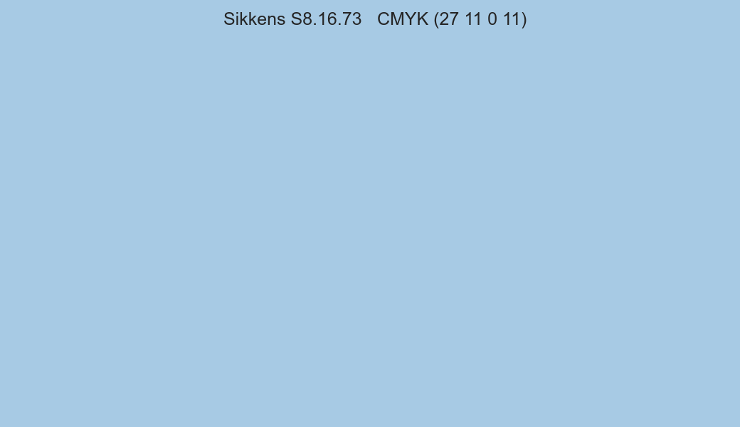 Color Sikkens S8.16.73 to CMYK (27 11 0 11) converter Color Sikkens S8.16.73 to CMYK (27 11 0 11) converter