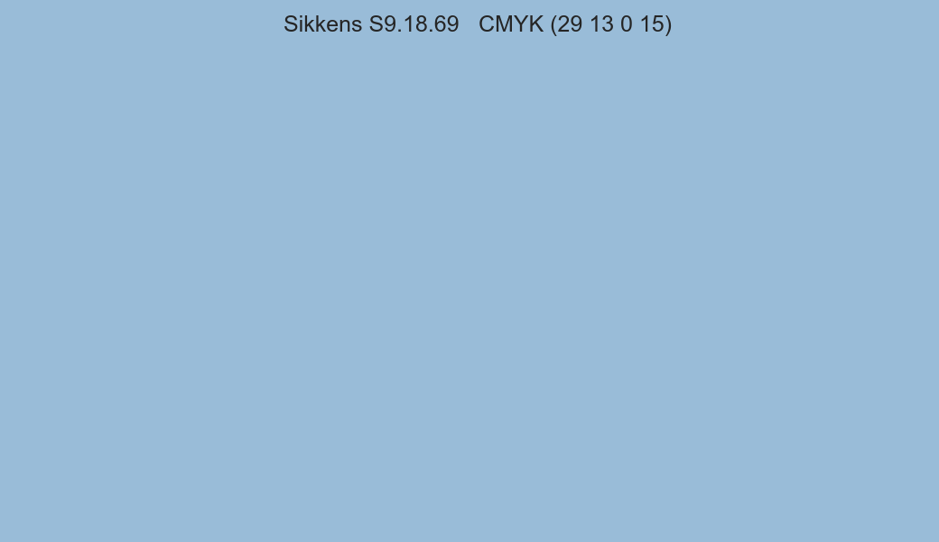 Color Sikkens S9.18.69 to CMYK (29 13 0 15) converter Color Sikkens S9.18.69 to CMYK (29 13 0 15) converter