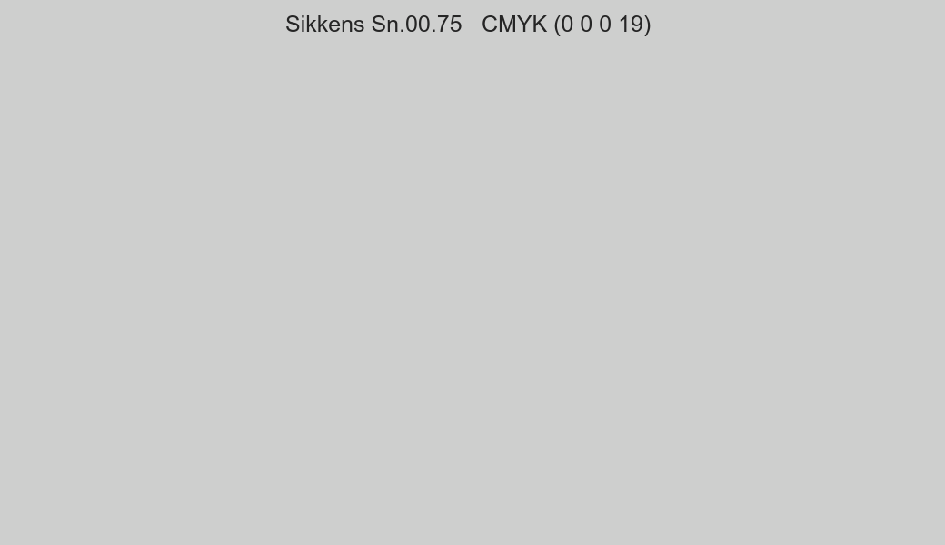 Color Sikkens Sn.00.75 to CMYK (0 0 0 19) converter Color Sikkens Sn.00.75 to CMYK (0 0 0 19) converter