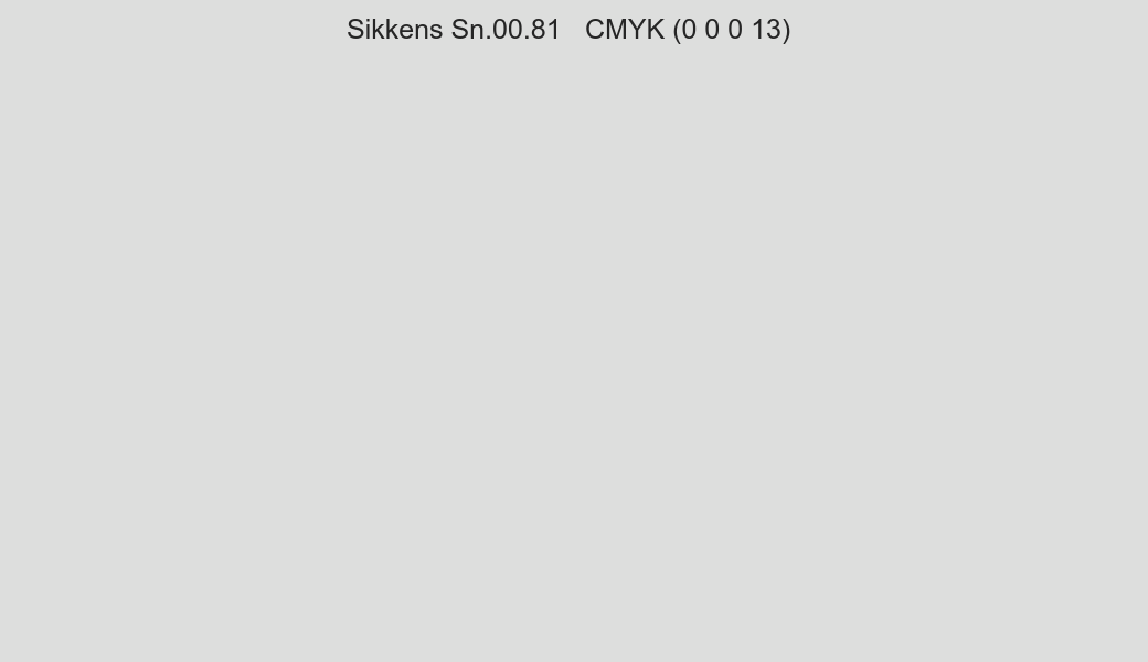 Color Sikkens Sn.00.81 to CMYK (0 0 0 13) converter Color Sikkens Sn.00.81 to CMYK (0 0 0 13) converter