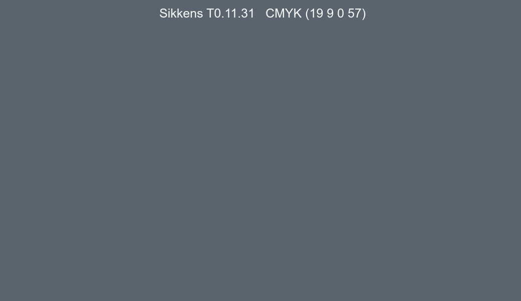 Color Sikkens T0.11.31 to CMYK (19 9 0 57) converter Color Sikkens T0.11.31 to CMYK (19 9 0 57) converter