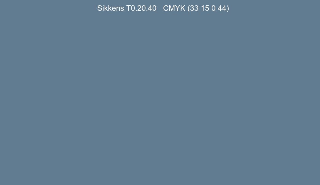 Color Sikkens T0.20.40 to CMYK (33 15 0 44) converter Color Sikkens T0.20.40 to CMYK (33 15 0 44) converter