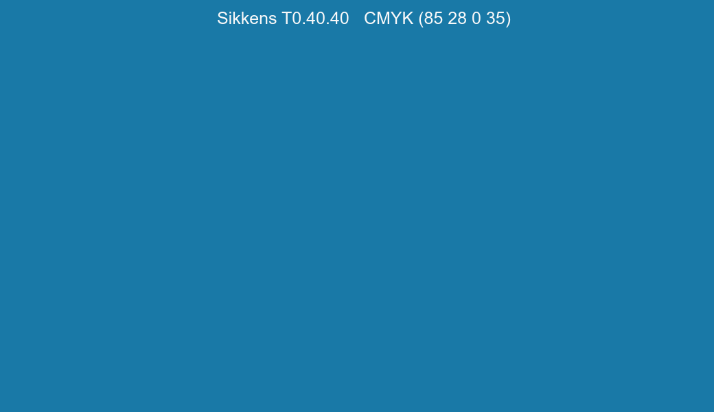 Color Sikkens T0.40.40 to CMYK (85 28 0 35) converter Color Sikkens T0.40.40 to CMYK (85 28 0 35) converter