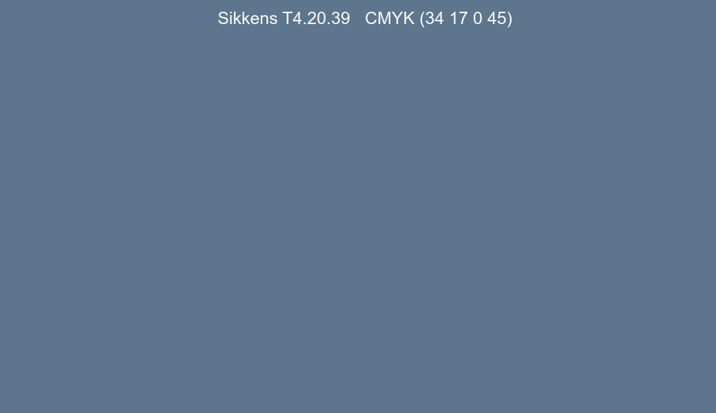 Color Sikkens T4.20.39 to CMYK (34 17 0 45) converter Color Sikkens T4.20.39 to CMYK (34 17 0 45) converter