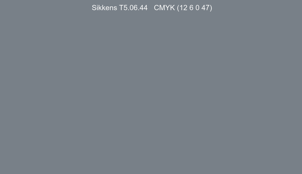 Color Sikkens T5.06.44 to CMYK (12 6 0 47) converter Color Sikkens T5.06.44 to CMYK (12 6 0 47) converter