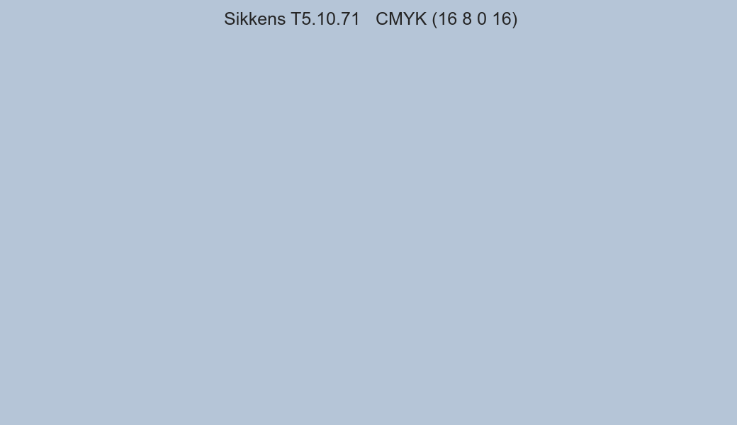 Color Sikkens T5.10.71 to CMYK (16 8 0 16) converter Color Sikkens T5.10.71 to CMYK (16 8 0 16) converter