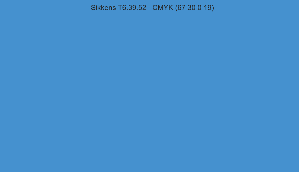 Color Sikkens T6.39.52 to CMYK (67 30 0 19) converter Color Sikkens T6.39.52 to CMYK (67 30 0 19) converter