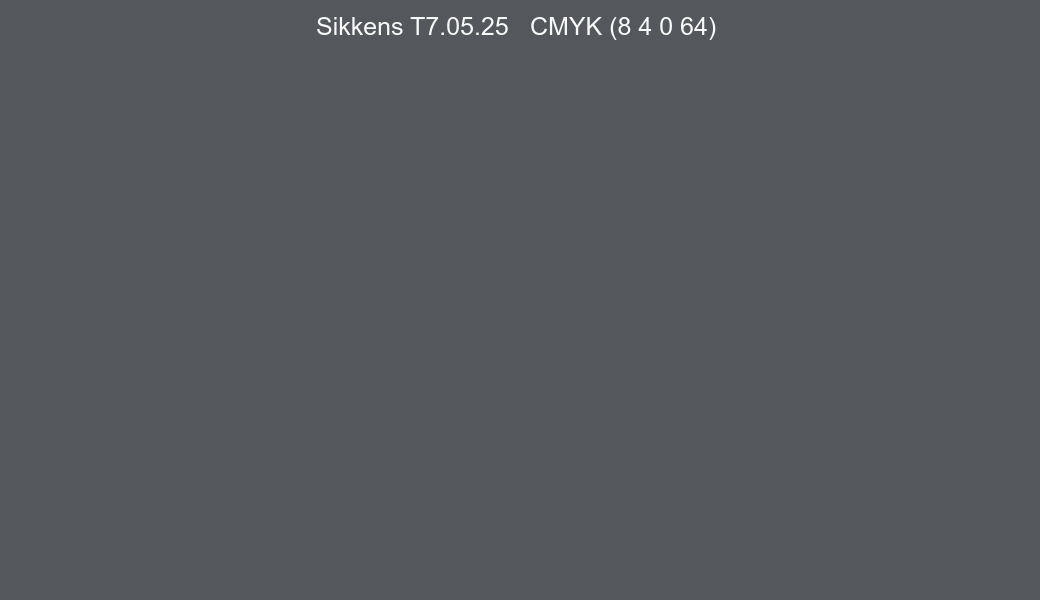 Color Sikkens T7.05.25 to CMYK (8 4 0 64) converter Color Sikkens T7.05.25 to CMYK (8 4 0 64) converter