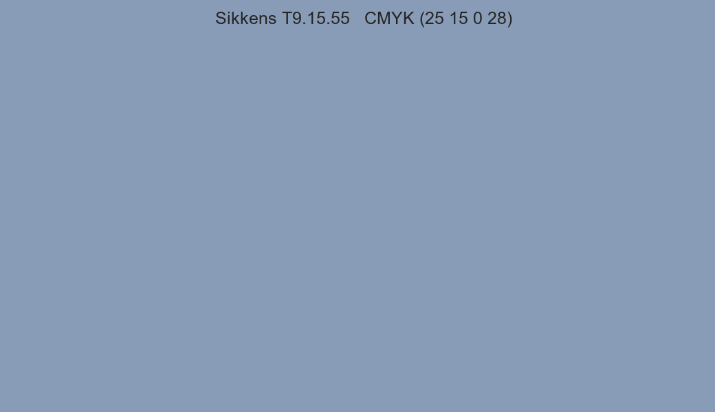 Color Sikkens T9.15.55 to CMYK (25 15 0 28) converter Color Sikkens T9.15.55 to CMYK (25 15 0 28) converter