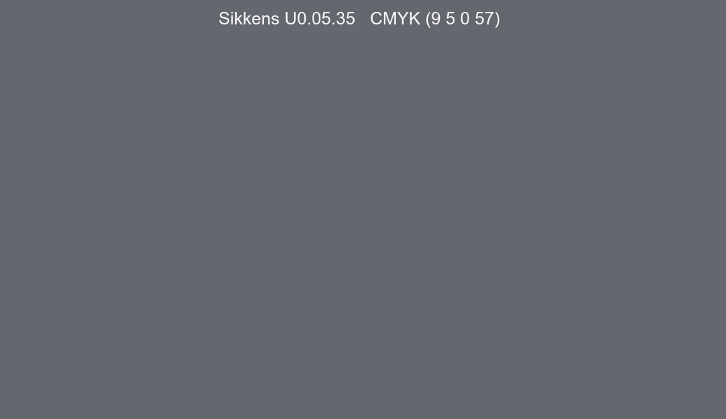 Color Sikkens U0.05.35 to CMYK (9 5 0 57) converter Color Sikkens U0.05.35 to CMYK (9 5 0 57) converter
