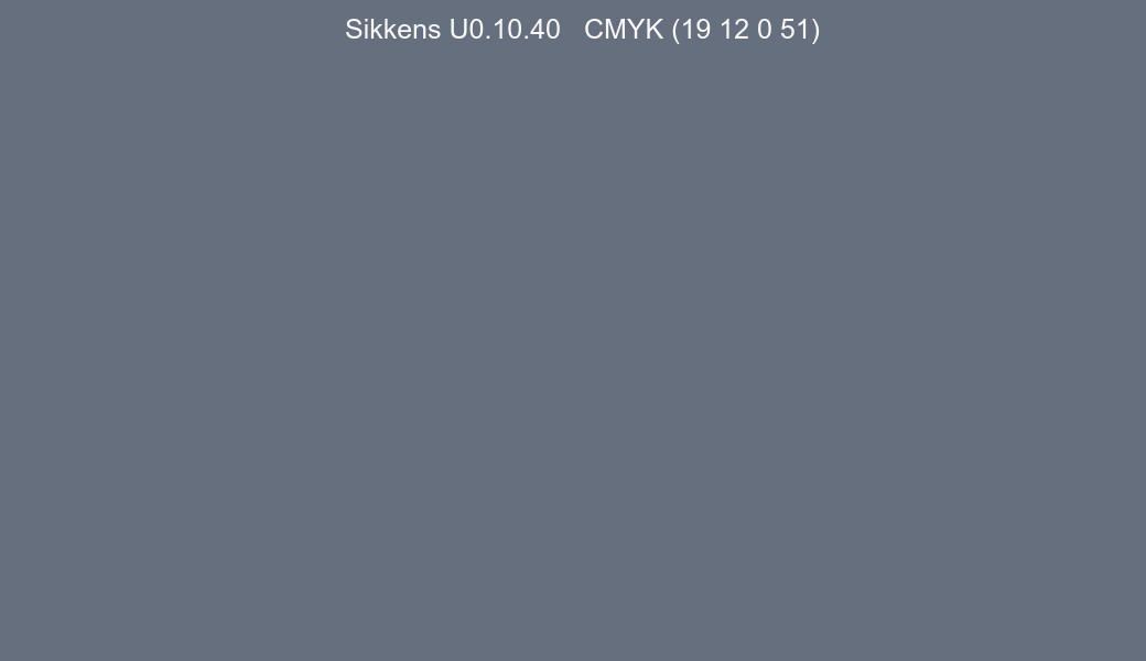 Color Sikkens U0.10.40 to CMYK (19 12 0 51) converter Color Sikkens U0.10.40 to CMYK (19 12 0 51) converter