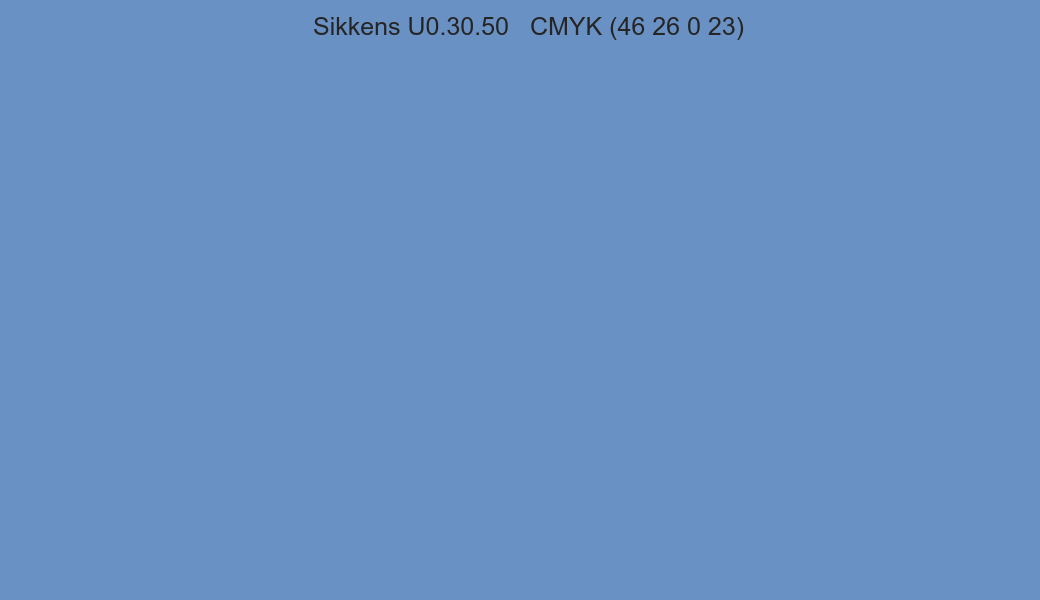 Color Sikkens U0.30.50 to CMYK (46 26 0 23) converter Color Sikkens U0.30.50 to CMYK (46 26 0 23) converter